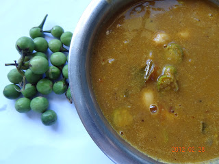 Thumbnail for Sundaikai Channa sambar – Sundaikai chana Sambar – Turkey berry chickpeas sambar