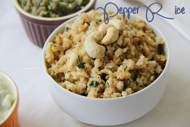 Thumbnail for Pepper Rice with Cucumber in Yogurt Sauce (Raita)