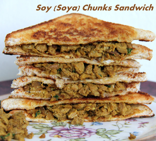 Thumbnail for Soya Chunks Sandwich (Meal Maker sandwich)