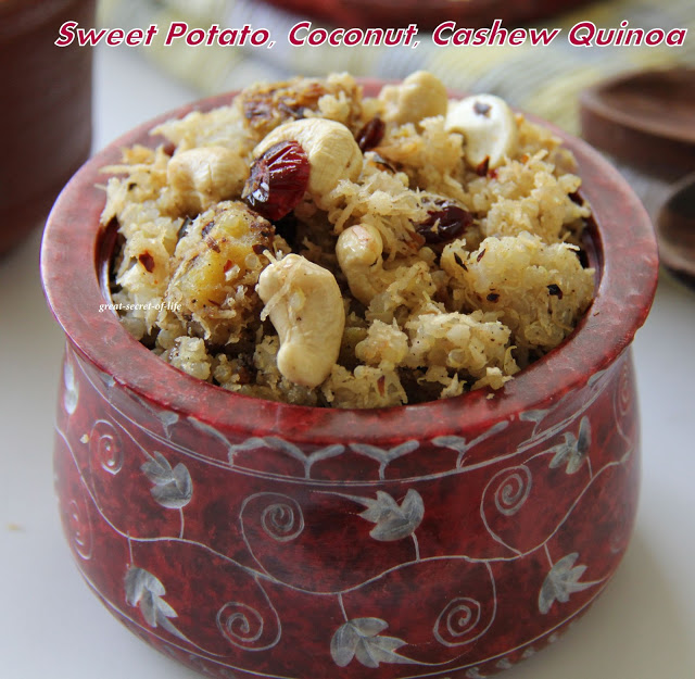 Thumbnail for Sweet Potato Coconut Cashew Quinoa Bowl
