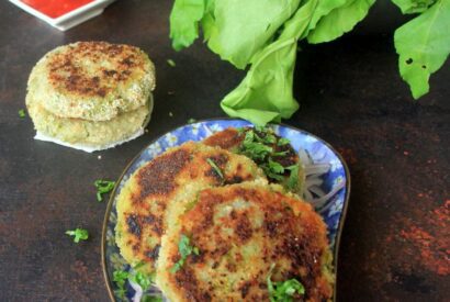 Thumbnail for Palak cutlet recipe – Spinach, chickpea cutlet recipe – Snacks recipe – Kids Friendly recipe