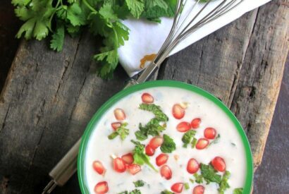 Thumbnail for Pomegranate raita recipe – Sweet raita recipe – sweet yogurt dip with Pomegranate – Healthy recipe