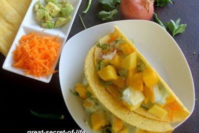 Thumbnail for Vegetarian Mango taco recipe – Snack recipes – Starter recipe – Mango Recipes