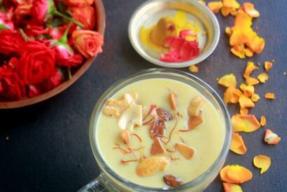 Thumbnail for Besan Kheer recipe – Besan Payasam recipe – Besan Milk recipe – How to make simple kheer recipe – Pooja recipes – Winter recipes