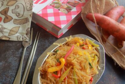 Thumbnail for Sweet Potato Vegetable Noodles for Breakfast | Dinner | Brunch Recipes By Veena Theagarajan