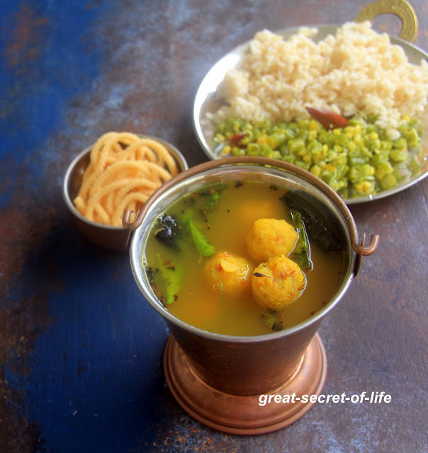 Thumbnail for Paruppu Urundai Rasam Recipe – Lentil Dumplings Rasam – Immunity boosting recipes