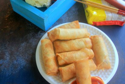 Thumbnail for Noodles Spring roll recipe – Spring roll recipe – Snacks recipe – Kids friendly recipes – Party starters recipe